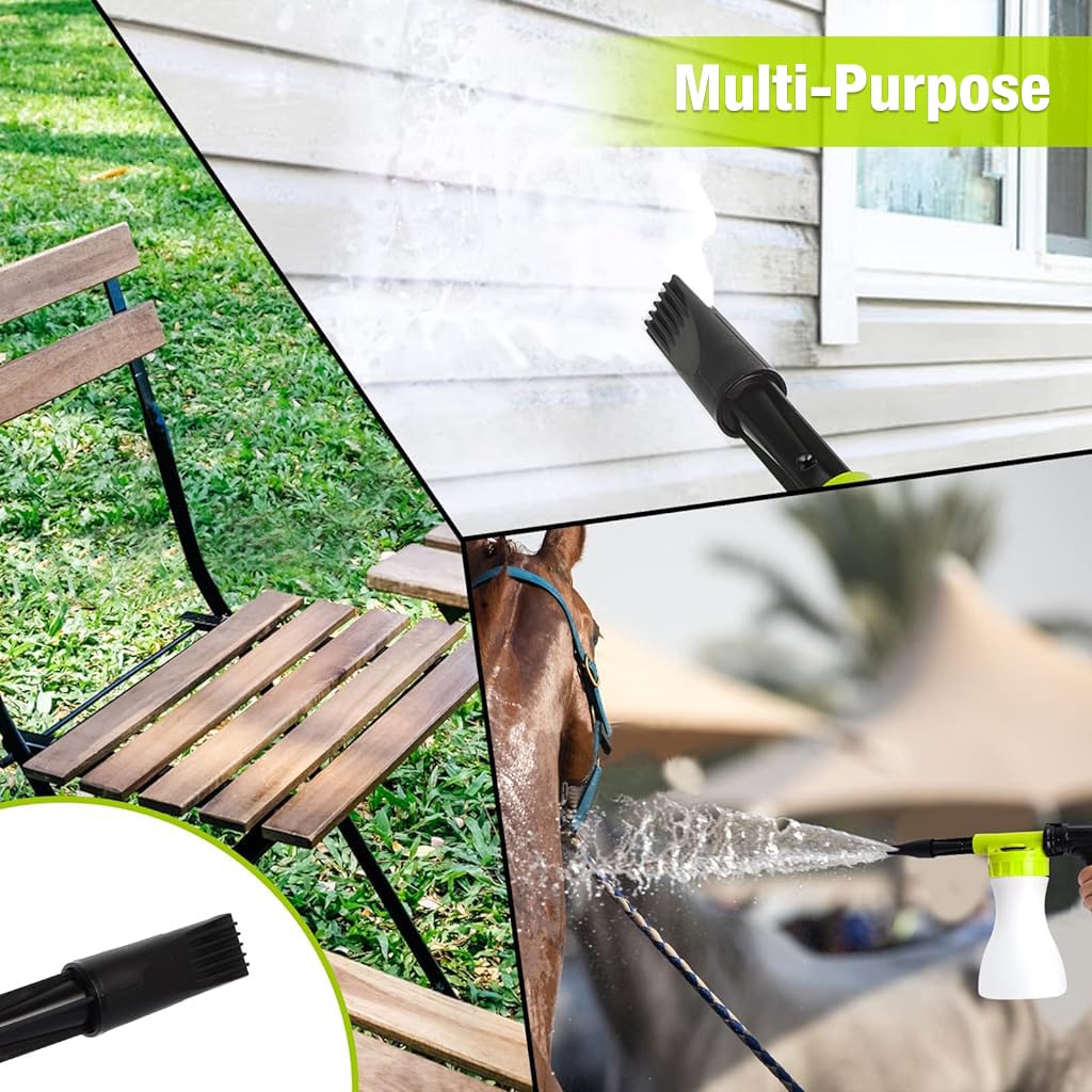 HASTHIP 900ML High Pressure Foam Sprayer for Car Washing Car Window Cleaning with 3/4in & 3/8in Quick Connector, Adjustable Pressure Foam Sprayer for Car Washing Soap Window HASTHIP 900ML High Pressure Foam Sprayer for Car Washing Car Window Cleaning with 3/4in & 3/8in Quick Connector, Adjustable Pressure Foam Sprayer for Car Washing Soap Window